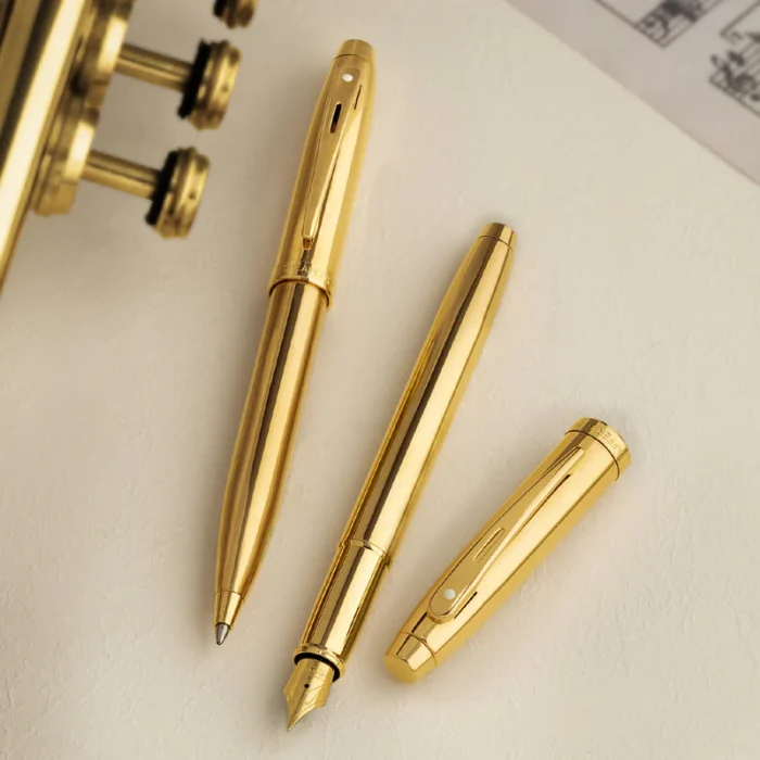 قیمت و خرید آنلاین خودکار و خودنویس شیفر 100 - بدنه طلایی سبحان گیفت Sheaffer Fountain Roller Ballpoint pen 100 - Sobhangfit Golden Body